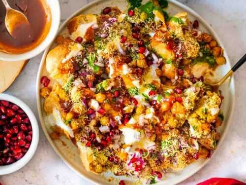 Samosa chat at Indian Mehek